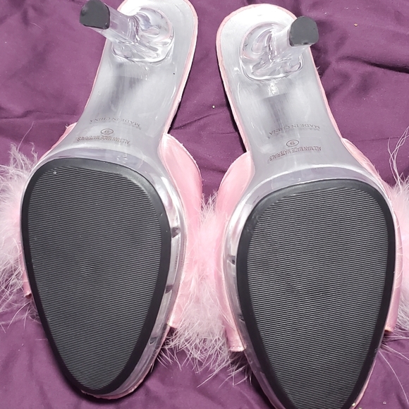 Ellie pink and clear feather 5 in heels size 9 - Picture 7 of 7